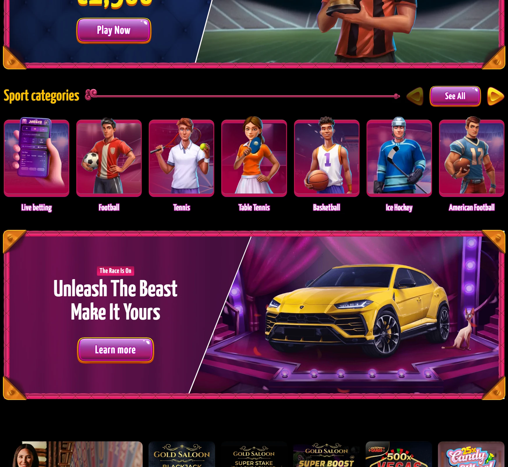 Joker8 casino Kaszinó bónusz promóciós banner